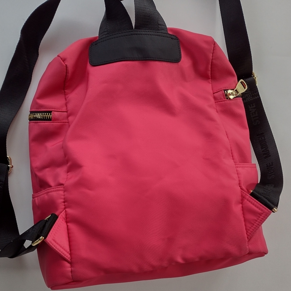 Steven Madden Nylon Logo Zipper Backpack - Picture 5 of 16